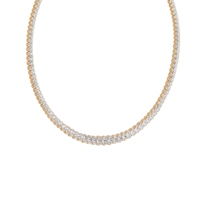 Elegant Graduation <b>Tennis</b> <b>Necklace</b> with Lab Grown and Natural Diamonds 9KT 10KT 14KT 18KT <b>Sterling</b> <b>Silver</b> Jewelry for Women - Product Image 4