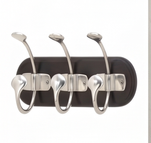 Modern Wall Mounted Metal <b>Hook</b> Rack 3 <b>Hooks</b> Anti Rust Design For Clothing Storage Elegant Home Decor - Product Image 1