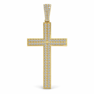 จี้พระเยซูทรงกางเขนประดับเพชรโมอิสซาไนต์ชุบโรเดียมเงินแท้ 925 สไตล์ฮิปฮอปสุดเทรนดี้ ของขวัญสำหรับทุกเพศ - Product Image 1