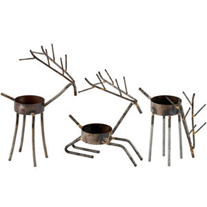 Ensemble de porte-bougies créatifs en métal en forme de renne, design animal décoratif, support de bougie pour la décoration de la maison, accent de table de Noël - Product Image 6