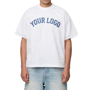 Hot Seller Premium Boxy Mesh Jersey Oversized Streetwear <b>Drop</b> Shoulder Sports Jersey Men's Breathable Polyester OEM MFG Jersey - Product Image 5