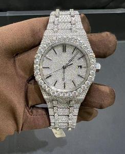 Reloj de Lujo con Movimiento Mecánico de Cuarzo, Deportivo, en Oro Blanco y Oro Amarillo, de Moda, para Negocios, de Alta Gama, Edición Limitada, Estilo Hip Hop, con Diamantes VVS - Product Image 5