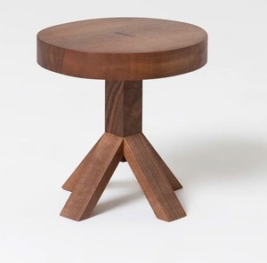 Mesa de Centro Redonda Tradicional de Madera con Base Cónica para Sala de Estar, Mesa Auxiliar Decorativa, Mesa Auxiliar Personalizada - Product Image 2
