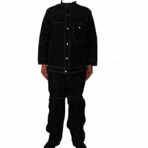 Traje de Soldadura de Cuero Vacuno Resistente a Altas Temperaturas, Protección Corporal Resistente a la Radiación y Vapores para Seguridad - Product Image 2