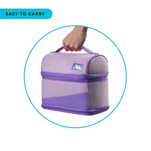 Borsa Termica Viola Lavanda con Pacco Ghiaccio Integrato per Alimenti Freschi, Ideale per Scuola o Lavoro - Product Image 2