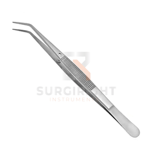 Pinzas Dentales de Acero Inoxidable de la Mejor Calidad, Puntas Anguladas, Acabado Mate, Instrumento Quirúrgico Manual OEM, Certificado CE - Product Image 1