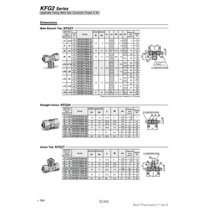 อุปกรณ์ใส่นิวเมติก SMC KFG2H1613-00ชิ้นส่วนนิวเมติก - Product Image 1
