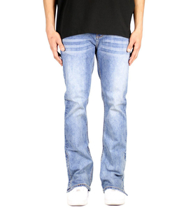 Jeans de Hombre de Corte Regular, Elásticos, Estilo Flare, Denim Mid Selvedge, Desgastados, Ecológicos, Transpirables, Lavados, Cómodos y Flexibles - Product Image 2