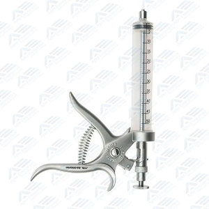 Instruments chirurgicaux vétérinaires, seringues dentaires manuelles en acier inoxydable de 50 ml, pistolet d'injection manuel dentaire - Product Image 2