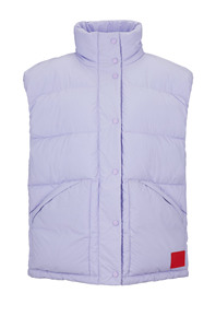 Lightweight Breathable & Waterproof Embroidery Puffer <b>Jacket</b> <b>Sleeveless</b> Stylish <b>Women</b> Winter Canvas Puffer Coat - Product Image 3