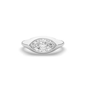 Anillo de Diamante Cultivado en Laboratorio con Corte Brillante Marquise de 1.60Ct, Oro de 14KT, Estilo Único, Ligero, Joyería de Compromiso para Mujer, Venta al Por Mayor - Product Image 3