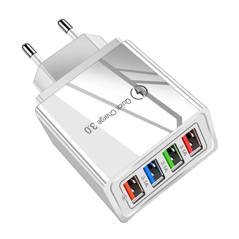 Quick Charge qc 3.0 For iPhone Charger Wall Fast Charging For Samsung Xiaomi Mi Huawei 4 port usb charger