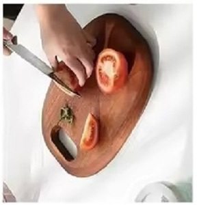 Planche à découper en bambou écologique de 2,0 cm d'épaisseur avec poignée, pour la cuisine, plateau de service en bois naturel non fini, motif classique, personnalisable - Product Image 3