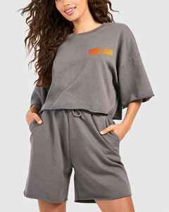 Ensemble décontracté été 2026 : T-shirt à manches courtes et short grande taille pour femme - Product Image 1