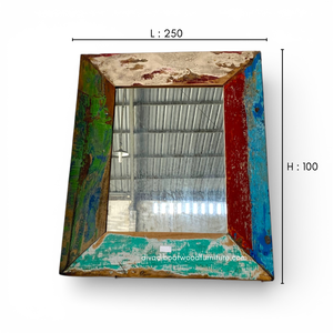 Espejo Artesanal de Madera de Barco Reciclada, Color Natural, para Decoración de Pared y Hogar, Sala de Estar o Dormitorio, Venta al por Mayor - Product Image 1