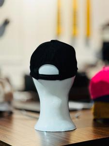 Black 6-Panel <b>Baseball</b> <b>Cap</b> Unisex Fitted Canvas Solid Color Casual Hat for Adults 58-60CM Character Letter Pattern Outdoor Use - Product Image 3