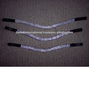 Bandas de cejas de cristal de cuero Halters Premium para deportes ecuestres - Product Image 2