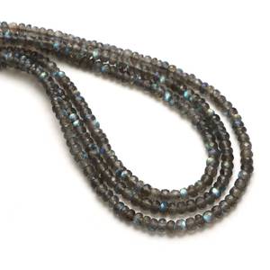 Natural Labradorite Faceted Rondelle <b>Beads</b> Strands 4.5 To 5.5mm Loose Gemstone <b>Beads</b> For Jewelry <b>Bracelet</b> Making Wholesale Bulk - Product Image 1