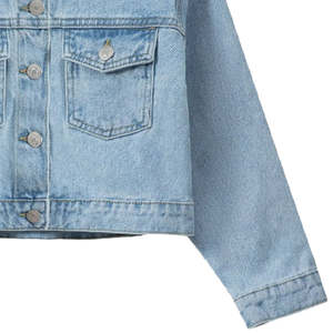 Veste en jean pour homme et femme, style streetwear japonais, vert et blanc, 100% coton, toile tricotée, coupe-vent, respirante, écologique, pour l'hiver - Product Image 5