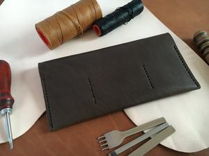 High End Classic Luxury Genuine Leather Cash Envelope System Multi-function Heavy Duty Custom Engraved Logo Premium Money Pouch - Product Image 4