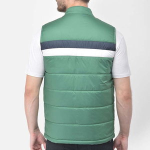Luxury Designed OEM Custom Made High Quality Top Trending Puffer Vest <b>Jacket</b> For Men <b>Red</b> Color Polyester <b>Waterproof</b> Zipper Up - Product Image 6
