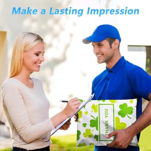 Sacs d'expédition imperméables et résistants aux déchirures pour vêtements, sacs en polyéthylène pour l'expédition, sacs d'emballage imprimés trèfles - Product Image 4