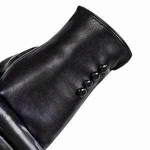 Hot Selling Men's Genuine Leather Bike Wear Gloves UV Protection New Design Retro Style Breathable Touchscreen Waterproof Gloves - Product Image 3