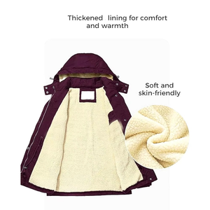 Mantic Enterprises Women Winter Parka <b>Jacket</b> Genuine <b>Leather</b> Shell Cotton Filling Zipper Closure Thick Warm Utility Style Full - Product Image 5