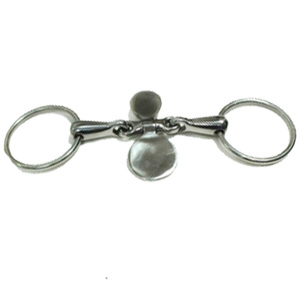 Bocado de acero inoxidable para caballo con anillas y boquilla articulada para equipo de equitación. Juego de bocados para montar a caballo, 100% la mejor calidad. - Product Image 1
