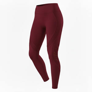 Nuevos Leggings Deportivos de Cintura Alta para Mujer, Largos, Sólidos, Resistentes a las Arrugas, Sin Costuras, Elásticos, de Nailon Suave, para Yoga y Gimnasio, con Efecto Push-Up - Product Image 2