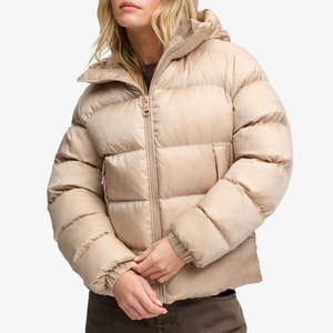 Ladies <b>Long</b> Sleeve Full Zipper Bubble Jacket High Quality Winters Arrival Fashion Hood Collar Puffer Jackets Casual Wear - Product Image 5