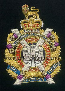 SCOTISH KINGS OWN BORDERERS High Quality Lace Embroidered Patch <b>Sew</b>-On Fabric Badge Circular Luxury Design for Garment - Product Image 3
