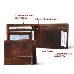 Portefeuille en cuir premium pour homme, porte-cartes sécurisé RFID, fournisseur en gros, export, style décontracté, utilisable quatre saisons, en vente - Product Image 5