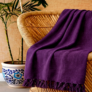 Manta de Algodón Natural, Ligera, Suave y Transpirable, Hecha a Mano, para Sofá o Cama, Decoración Tejida para el Hogar, Manta de Verano - Product Image 1