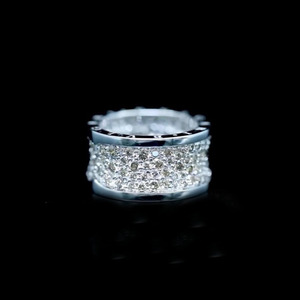 Moissanite Diamond Hip Hop Engagement Wedding Eternity Band Men's & Women's <b>Iced</b> Out <b>Ring</b> Sterling Silver Pave Cluster <b>Ring</b> - Product Image 1