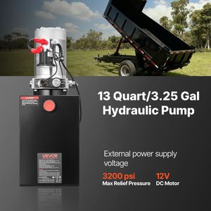 Centralina Idraulica da 13 Quarti per Rimorchio Ribaltabile a Singola Azione, Pressione Massima 3200 PSI, 0.91 GPM, Attrezzatura per Movimentazione Materiali - Product Image 2
