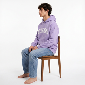 Sweat-shirt à capuche en polyester recyclé pour homme, léger, décontracté, vêtements de sport, fournisseur en gros de vêtements - Product Image 4
