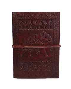 lephant Embossed Leather Journal | Rustic Writing <b>Notebook</b> | Travel Memory <b>Book</b> Blank Diary for Writing & Sketching - Product Image 5