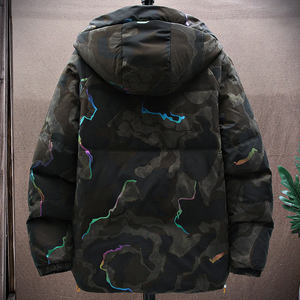 Men's Hooded <b>Camouflage</b> Puffer Winter Jacket Waterproof Camo Hooded Insulated Jacket Men's Outdoor Thermal Padded Hooded Jacket - Product Image 5