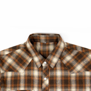 Chemise en flanelle tissée vintage de haute qualité pour homme, boutons nacrés, style western, chemise à carreaux en flanelle, chemise ajustée élégante pour homme - Product Image 6