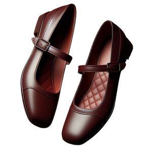 Zapatos de Mujer con Hebilla, Punta Redonda, Cuero Genuino, Calzado Elegante de Moda, Fabricante OEM, Suministro Global - Product Image 2