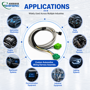 Harnais de câblage automobile personnalisé, conducteur en cuivre étamé, indice de protection IP67, vert, multipin, PTFE, électronique/ordinateur/maison - Product Image 2