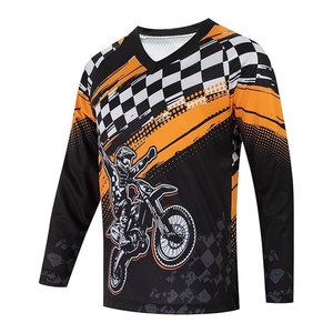เสื้อเจอร์ซีย์ปั่นจักรยานสำหรับเด็ก เสื้อเจอร์ซีย์วิบากสำหรับเด็กผู้ชาย เสื้อปั่นจักรยานสำหรับเด็กผู้หญิง เสื้อมอเตอร์ไซค์วิบากแขนยาว เสื้อสำหรับปั่นจักรยานแบบออฟโรดและดาวน์ฮิลล์ - Product Image 1