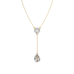 สร้อยคอจี้เพชรทรงหยดน้ำสุดหรูทันสมัย ได้รับการรับรองจาก IGI ทองคำแท้ 14K เหมาะสำหรับผู้หญิง สวมใส่ในงานปาร์ตี้ หรูหรา - Product Image 1