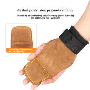 New Cowhide Strength Training Wrist Guard Power Belt Auxiliary Grip Hard <b>Pull</b> <b>Gloves</b> for Fitness Weightlifting <b>Pull</b>-<b>up</b> Exercises - Product Image 3