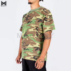 เสื้อยืดโอเวอร์ไซส์ลายพรางต้นไม้สไตล์วินเทจขายส่ง เสื้อผ้าสตรีทแวร์ แขนสั้น ผ้าฝ้าย รับผลิตตามแบบ OEM - Product Image 1