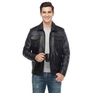 All Sizes Factory Direct Supplier Top Manufacturer Best Selling Streetwear <b>Winter</b> <b>Leather</b> <b>Jackets</b> OEM Service Men - Product Image 5