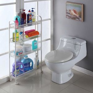 Ivory White Four-Layer Storage Cart with Removable Honeycomb Mesh Style Practical and Stylish Organizer - Product Image 4