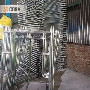 Hot Dip Galvanized Steel Ring Lock Scaffolding System Steel Tube Scaffold System With <b>Ladder</b> Plank for Warehouse - Product Image 1