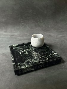 ถาดเสิร์ฟหินอ่อนลายม้าลายสีดำทรงสี่เหลี่ยม ดีไซน์ทันสมัย ตกแต่งบ้านหรูหรา - Product Image 5